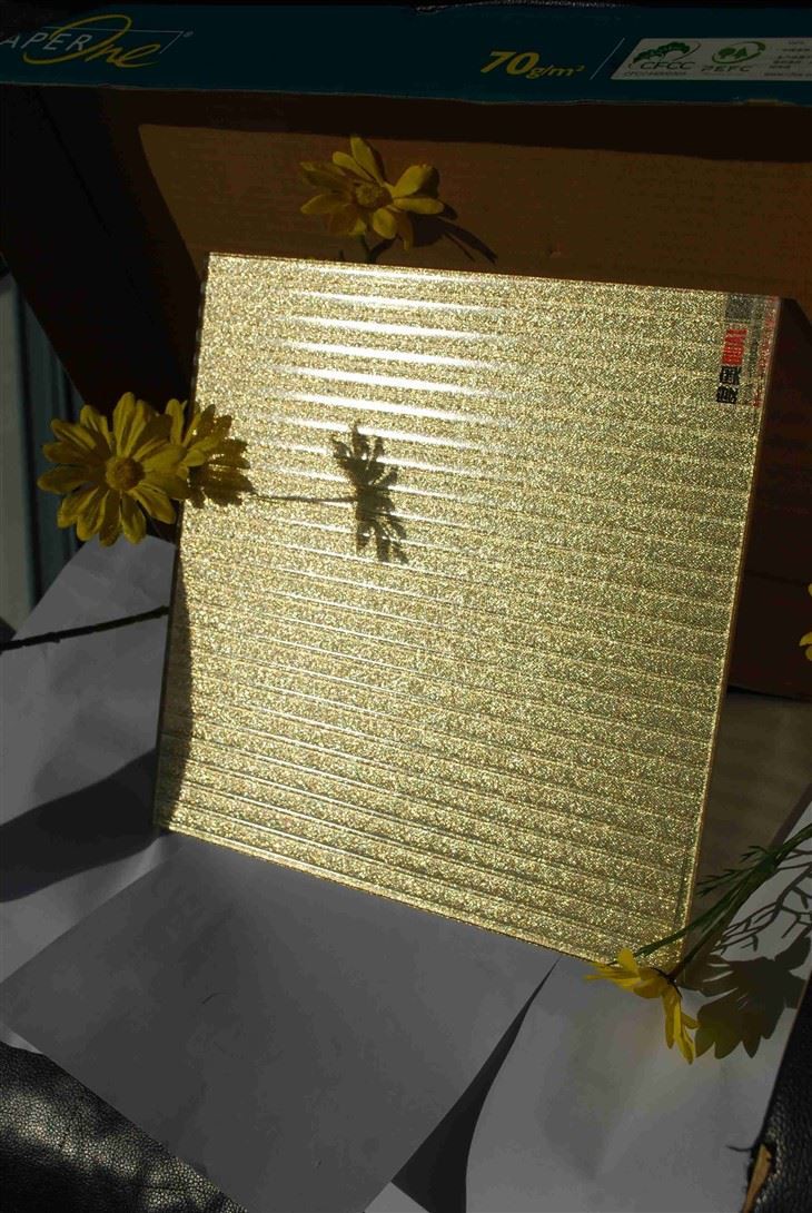 Gold Oil-Sand Effect Patterned Float Glass